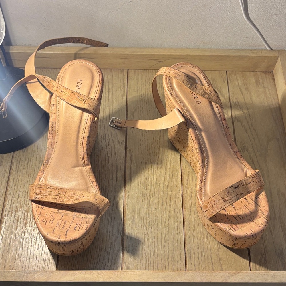 Forever 21  Cork Wedge Sandals